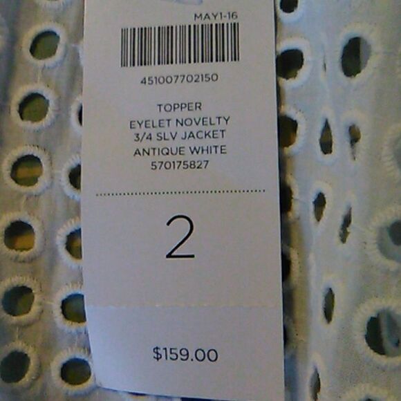 NWT Chico's Eyelet Jacket - Picture 10 of 11